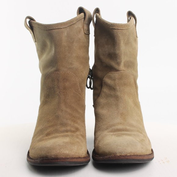 FIORENTINI + BAKER Block Heel Boots Bootie Size EU 39 US 9 Green/Taupe - Picture 4 of 16